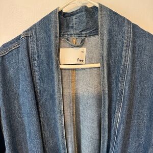 Aritzia Wilfred Freed colpa denim duster jacket